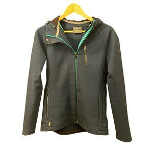 Icebreaker Women's Hooded Jacket Teal Blue Wool Blend Warm Casual Outerwear Sz M